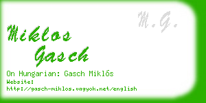 miklos gasch business card